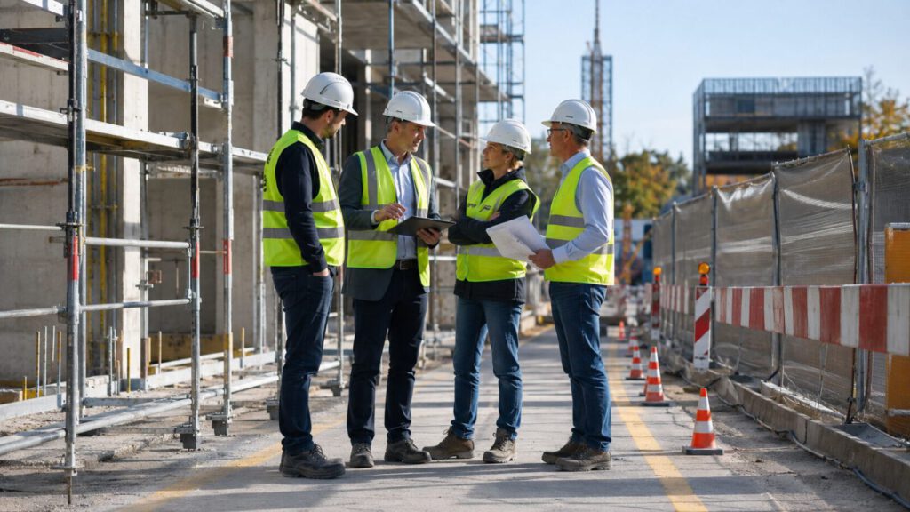 Sicherheits- und Gesundheitsschutzkoordination auf einer Baustelle
